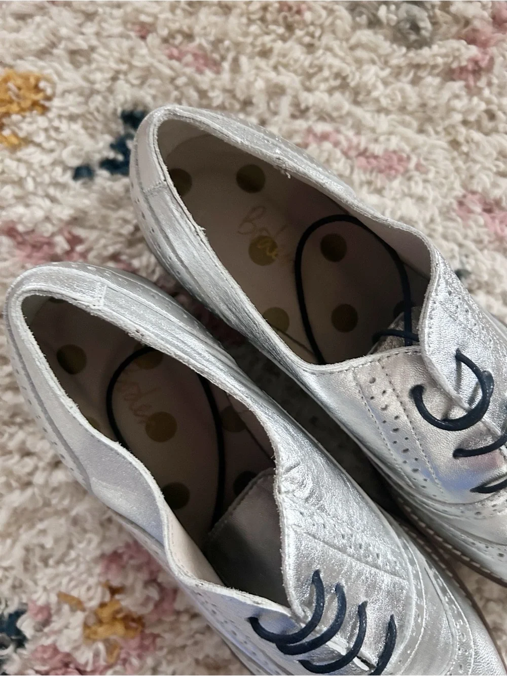 Boden silver loafer